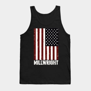 Millwright T-Shirt - American Flag Gift Tank Top